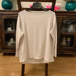 Lululemon Back in Action Long Sleeve Shirt; White Opal/Grey Speckled